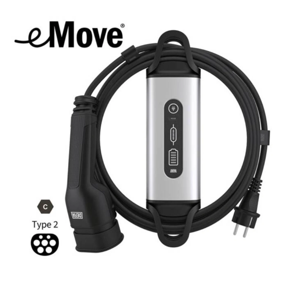 DEFA eMove 6A Transportabel Lader Til 230V, 6m Kabel