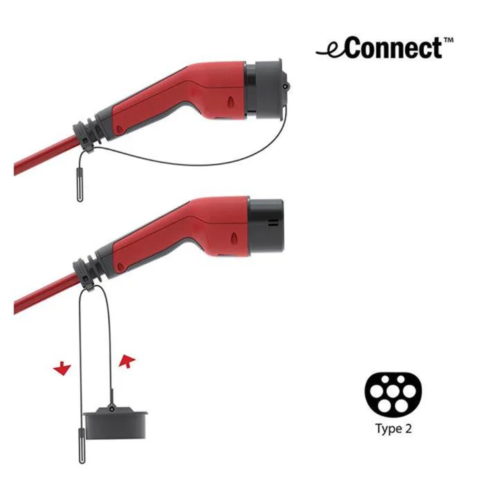 DEFA eConnect Ladekabel MODE3 - 7,5m, T2, 1-faset 20A