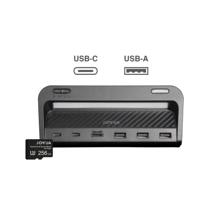 JOWUA USB Hub med LED-lys (USB-C + USB-A) + MicroSD-Pakke